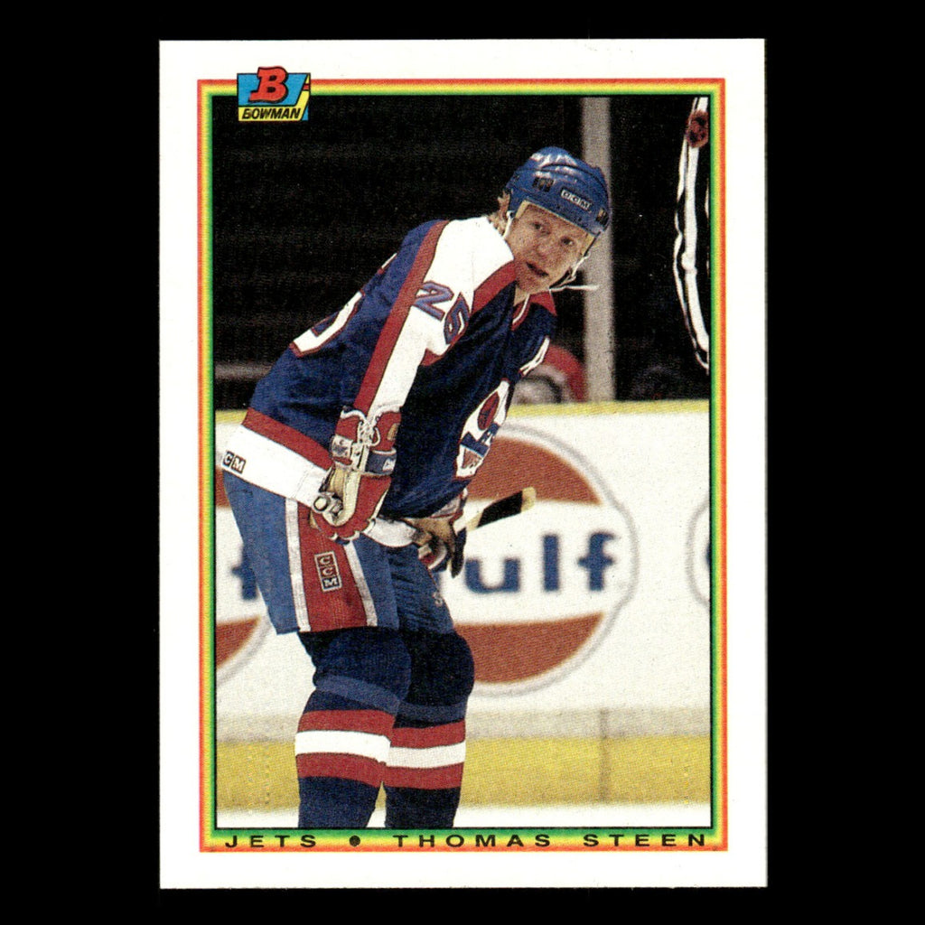 Thomas Steen #133 1990 Bowman Winnipeg Jets Hockey Card NHL NM