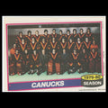 Vancouver Canucks #14 1980 Topps Team Pin-Ups Hockey Card NHL EX