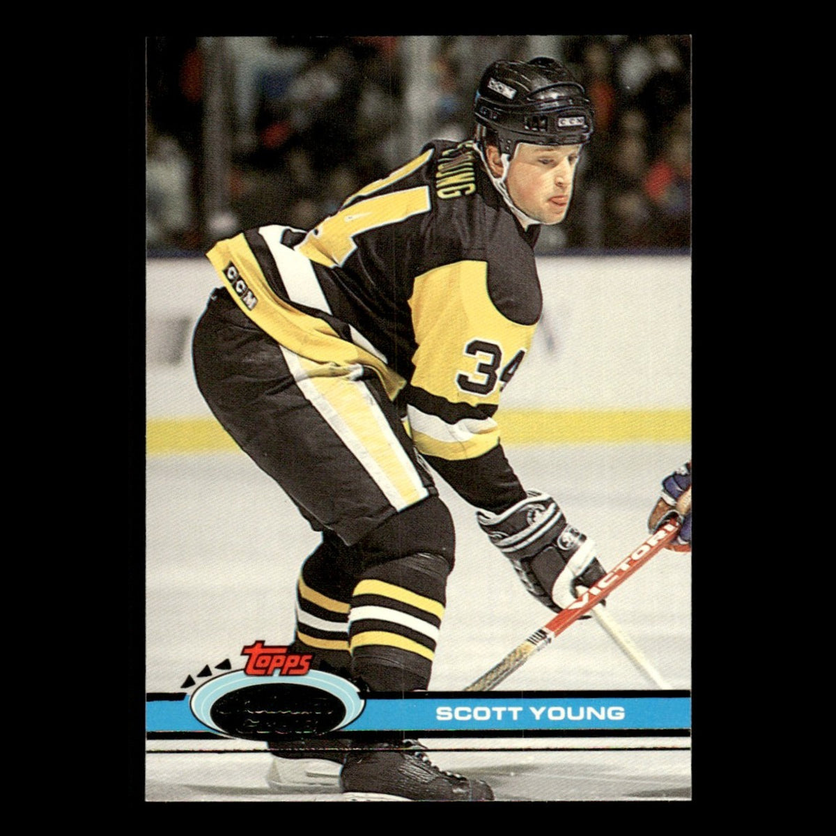 Scott Young #74 1991 Stadium Club Pittsburgh Penguins Hockey Card NHL NM