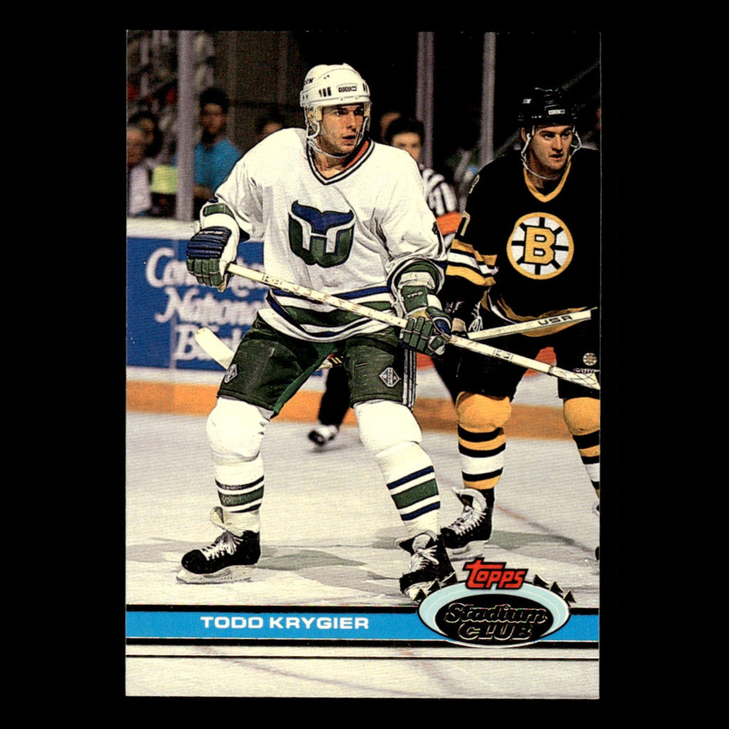 Todd Krygier #45 1991 Stadium Club Hartford Whalers Hockey Card NHL NM