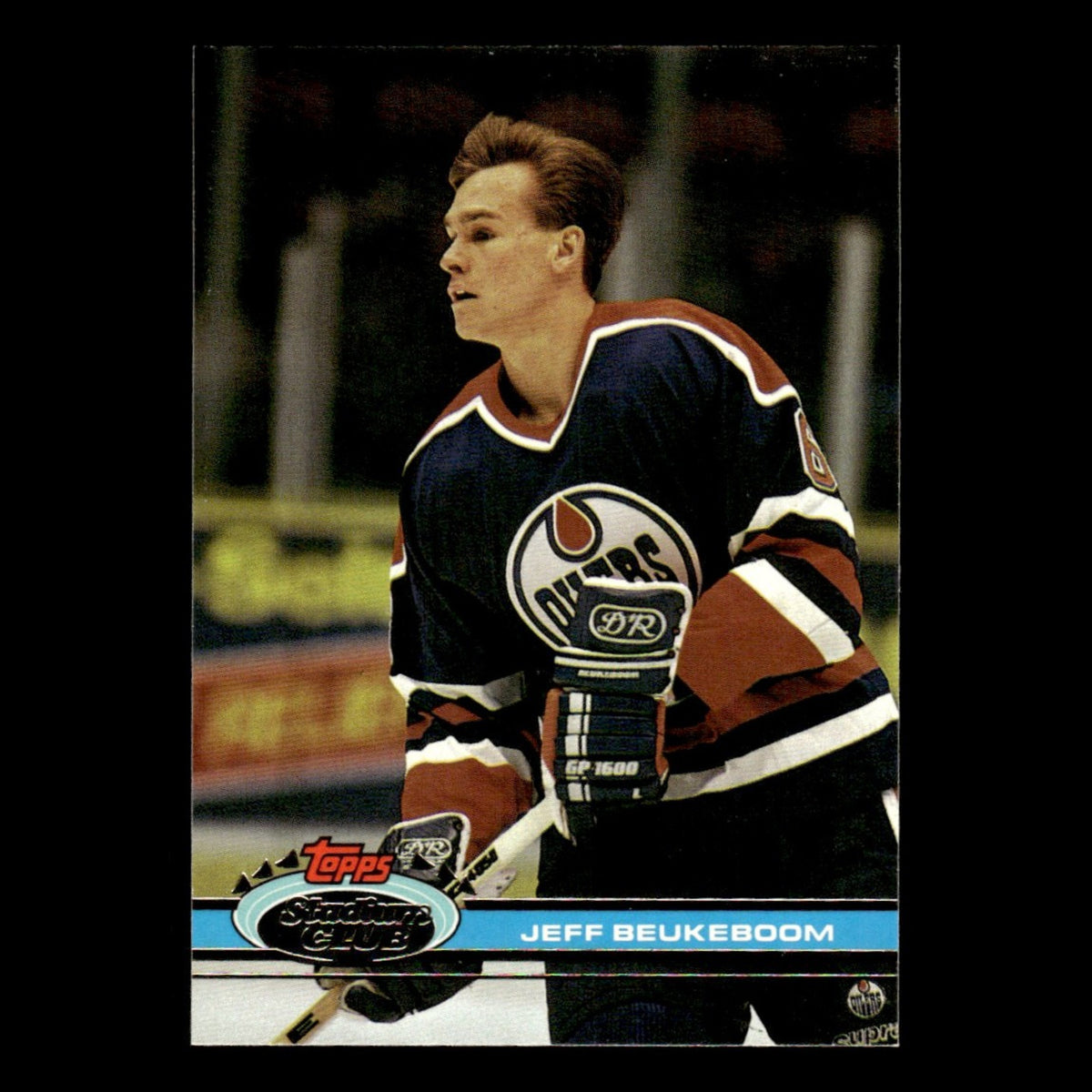 Jeff Beukeboom #350 1991 Stadium Club Edmonton Oilers Hockey Card NHL NM