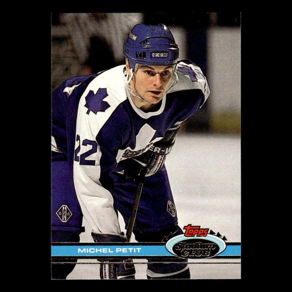 Michel Petit #311 1991 Stadium Club Toronto Maple Leafs Hockey Card NHL NM