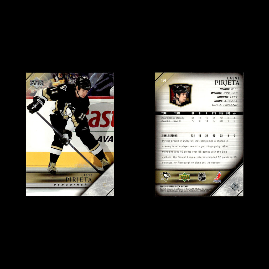 Lasse Pirjeta #154.0 2005 Upper Deck Pittsburgh Penguins Hockey Card NHL NM