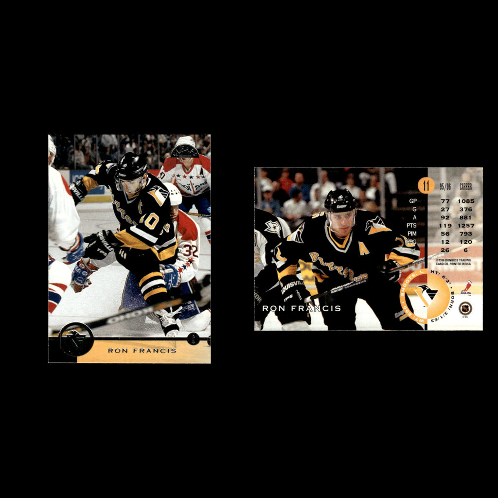 Ron Francis #11 1996 Leaf Pittsburgh Penguins Hockey Card NHL NM