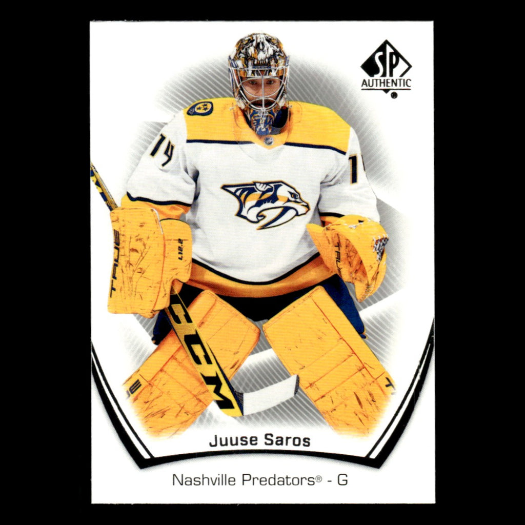 Juuse Saros #48.0 2021 Upper Deck SP Authentic Nashville Predators Hockey Card