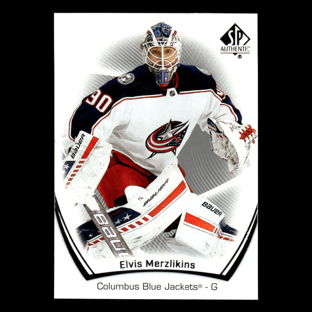 Elvis Merzlikins #65.0 2021 Upper Deck SP Authentic Columbus Blue Jackets Hockey
