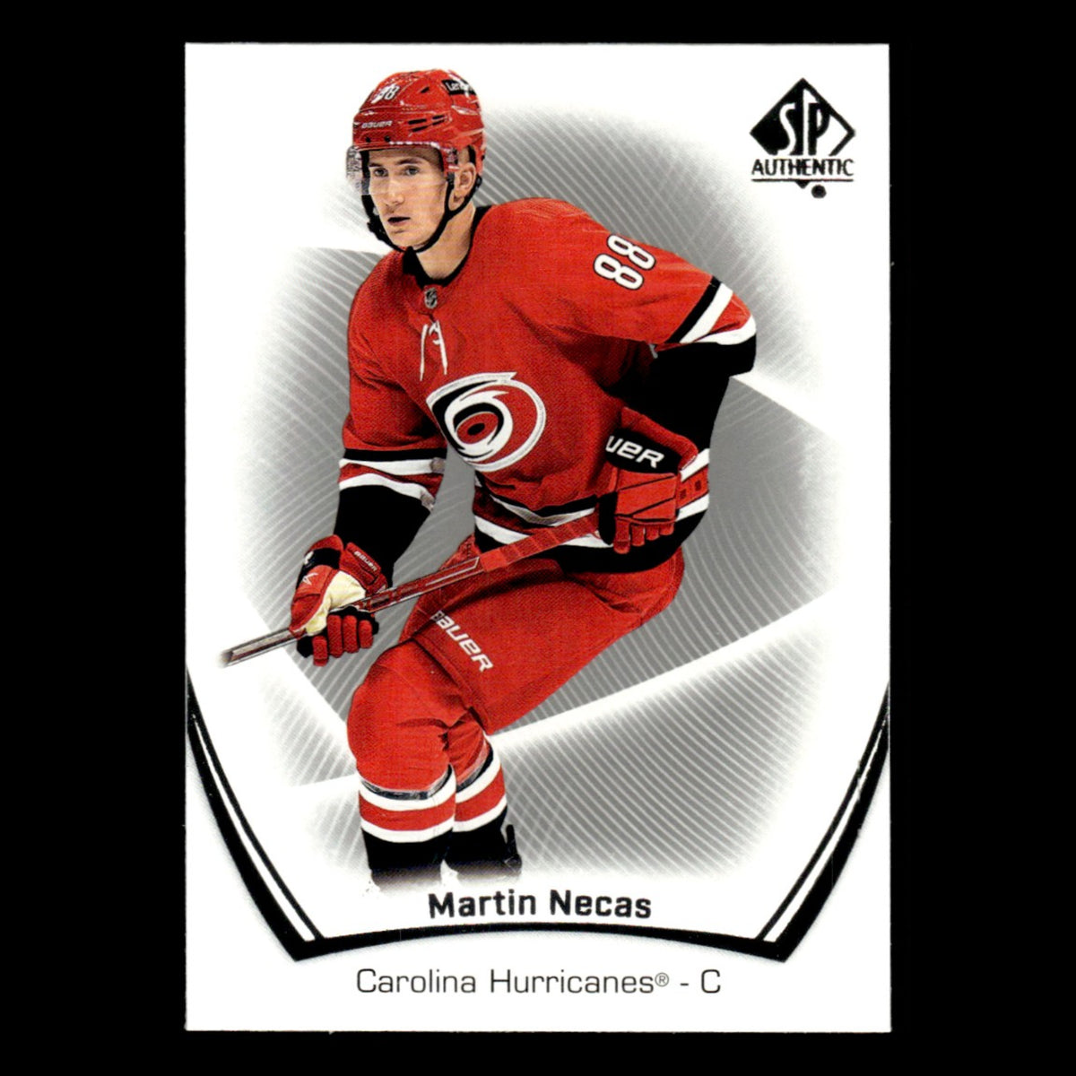 Martin Necas #53.0 2021 Upper Deck SP Authentic Carolina Hurricanes Hockey Card