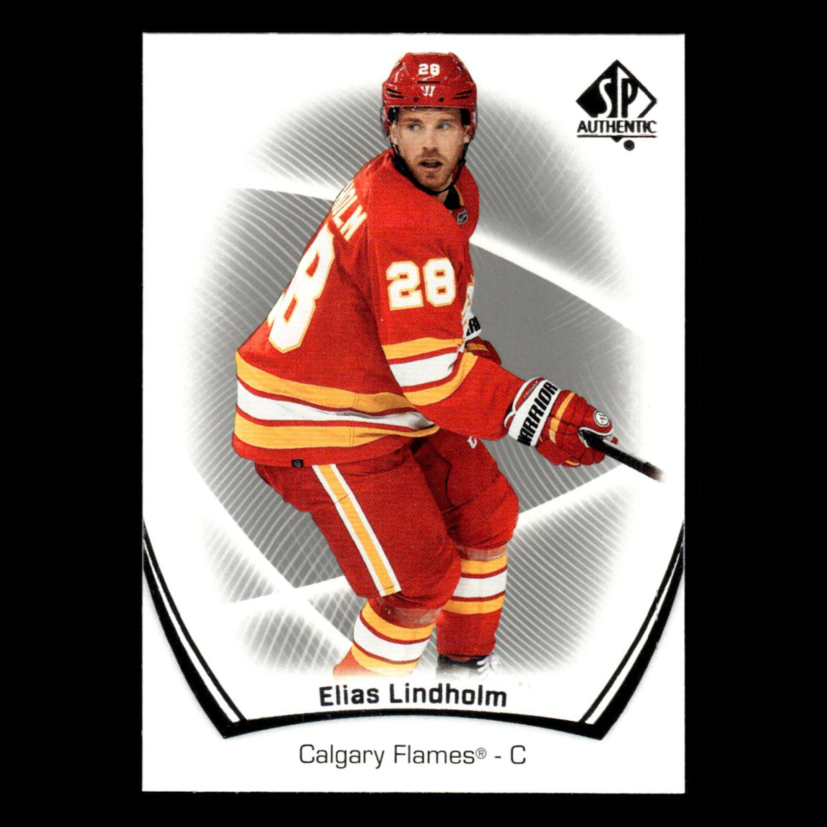 Elias Lindholm #56.0 2021 Upper Deck SP Authentic Calgary Flames Hockey Card NHL