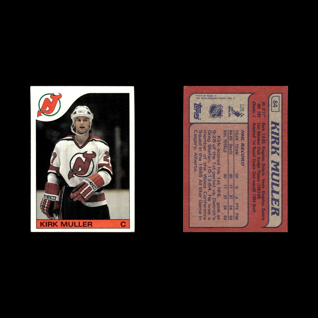 Kirk Muller Rookie #84 1985 Topps New Jersey Devils Hockey Card NHL NM