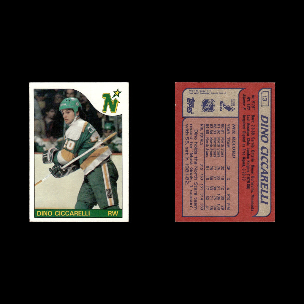 Dino Ciccarelli #13 1985 Topps Minnesota North Stars Hockey Card NHL NM