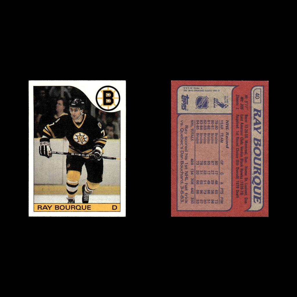 Ray Bourque #40 1985 Topps Boston Bruins Hockey Card NHL NM