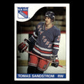 Tomas Sandstrom Rookie #123 1985 Topps New York Rangers Hockey Card NHL NM
