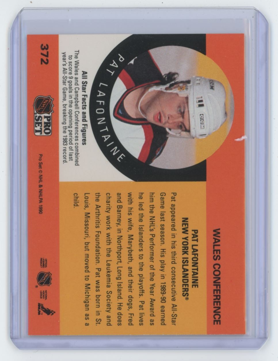 1990-91 Pro Set NHL Pat LaFontaine . New York Islanders #372