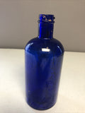 COBALT BLUE 7.5” MEDICINE BOTTLE NO CRACKS OR CHIPS