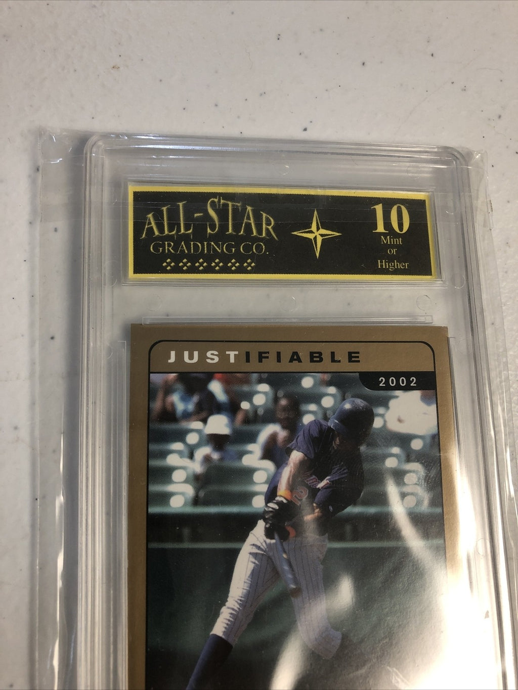 2002 Just Memorabilia JUSTIFABLE/Gold Jose Reyes RC AGS Graded MINT 10