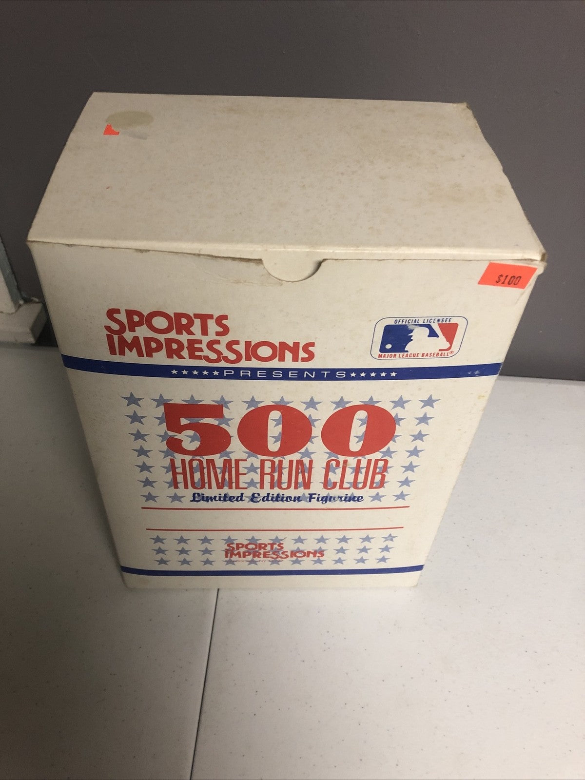 1989 SPORTS IMPRESSIONS HANK AARON 500 HOME RUN CLUB FIGURINE W/COA