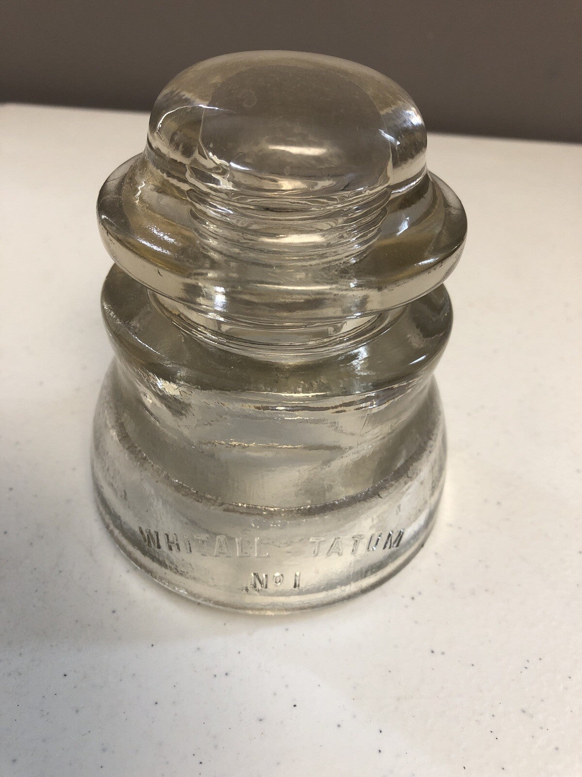 WHITALL TATAM NO. 1 GLASS INSULATOR! EXC COND! NO CHIPS/CRACKS