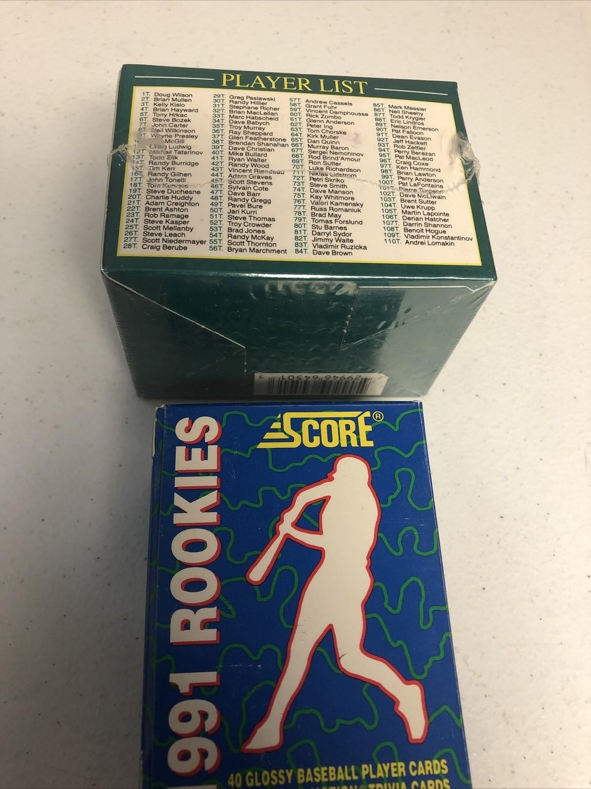 1991 SCORE HOCKEY FACTORY SEALED ROOKIE/TRADED SET &1-91 SCORE BASEBALL RC SET