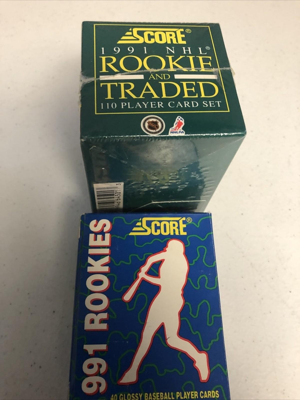 1991 SCORE HOCKEY FACTORY SEALED ROOKIE/TRADED SET &1-91 SCORE BASEBALL RC SET