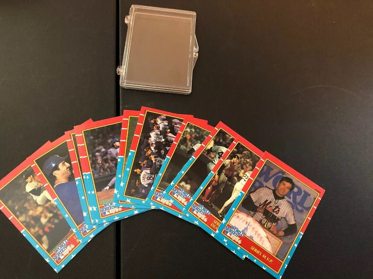 RARE 1986 FLEER BASEBALL WORLD SERIES 12 CARD SET NM/M