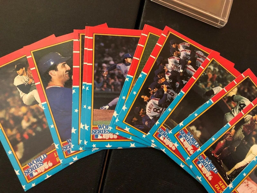 RARE 1986 FLEER BASEBALL WORLD SERIES 12 CARD SET NM/M