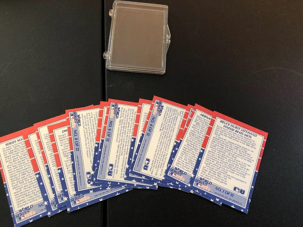 RARE 1986 FLEER BASEBALL WORLD SERIES 12 CARD SET NM/M