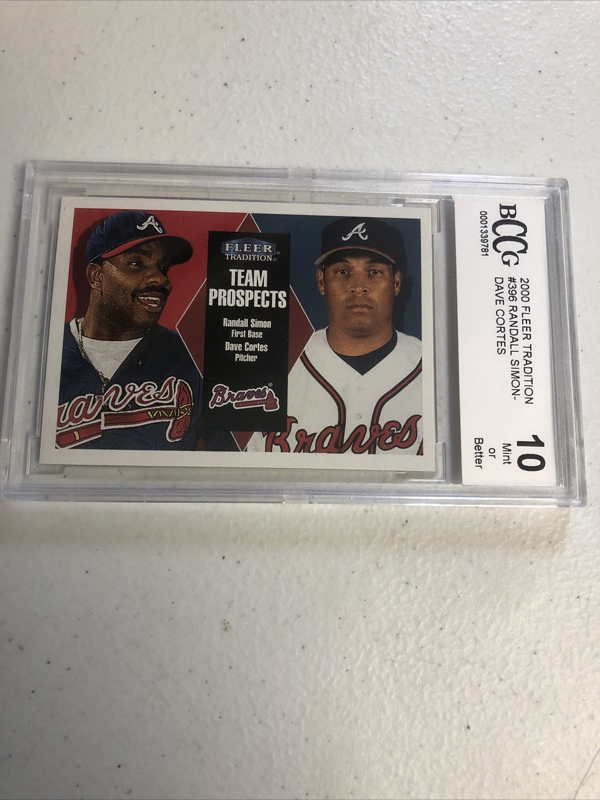2000 Fleer Tradition Team Prospects Randall Simon Dave Cortes #396 RC BCCG 10