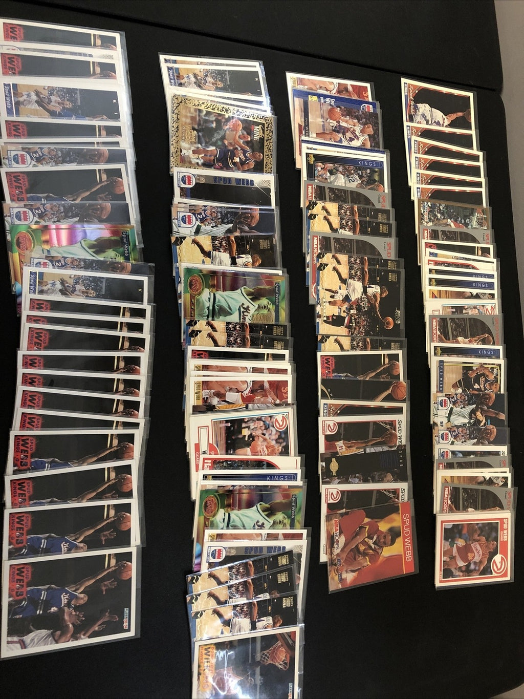 Spudd Webb 100 card basketball card lot 100+ Hawks Kings