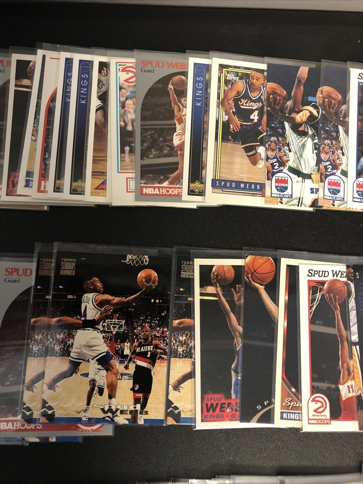 Spudd Webb 100 card basketball card lot 100+ Hawks Kings