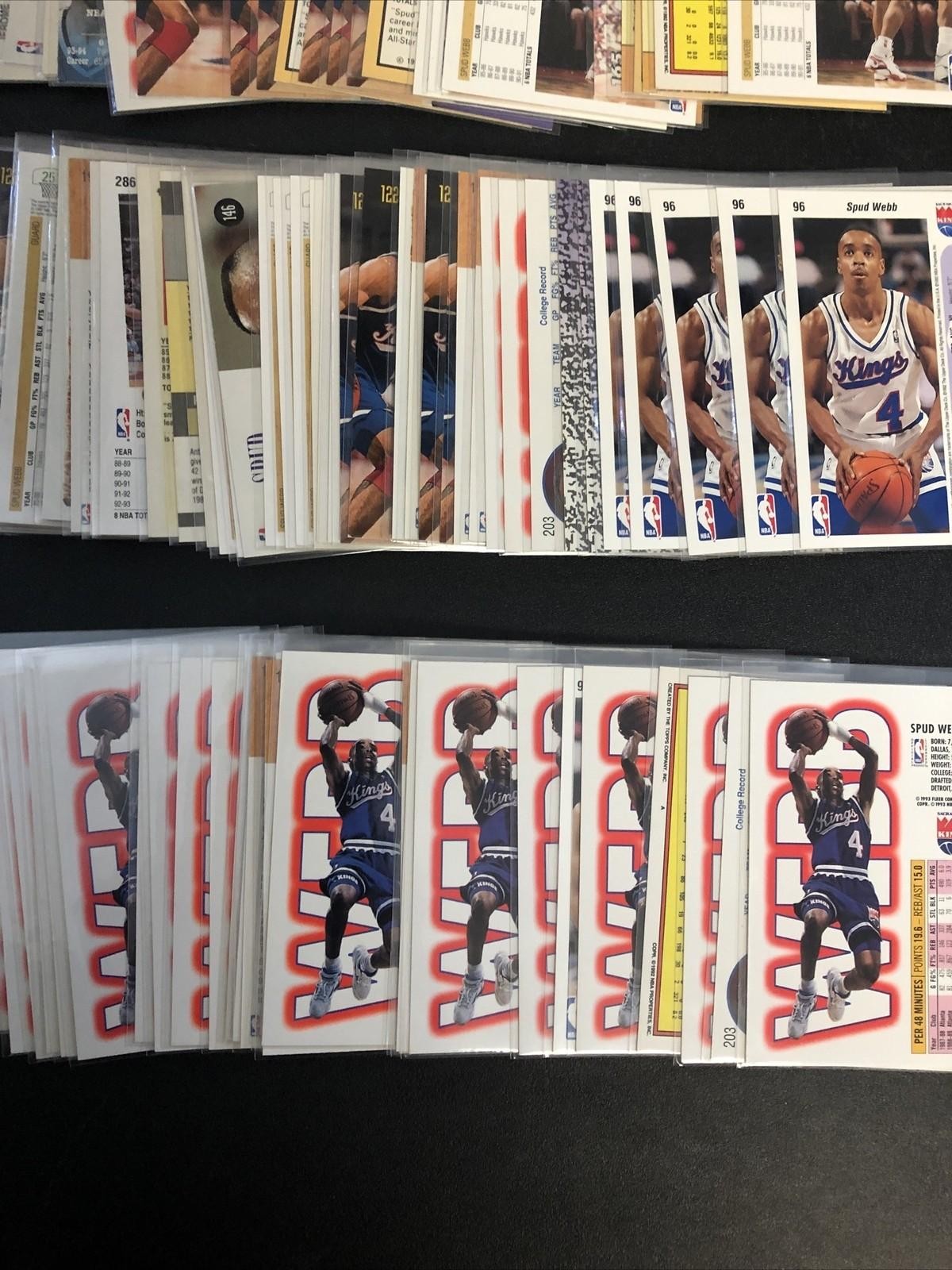 Spudd Webb 100 card basketball card lot 100+ Hawks Kings