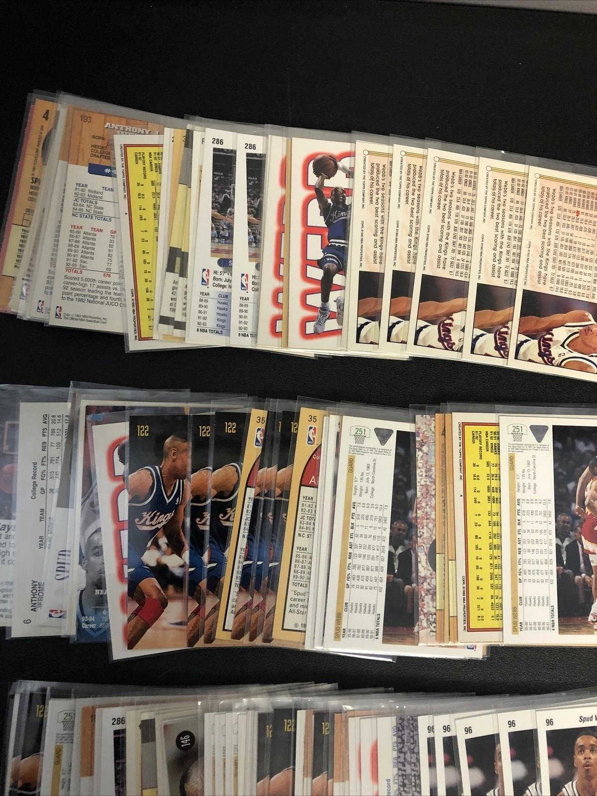 Spudd Webb 100 card basketball card lot 100+ Hawks Kings