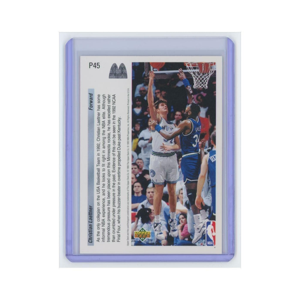 Christian Laettner 1992 Upper Deck McDonald's #P45 Minnesota Timberwolves NM
