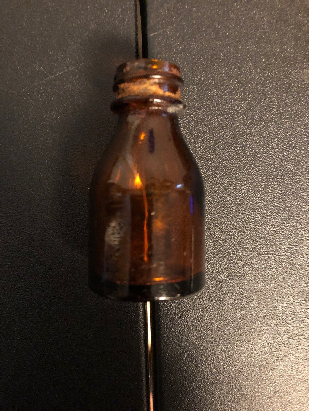 ANTIQUE BOTTLES  1- COBALT BROMO SELTZER BOTTLE & 3 BROWN ALCHEMY