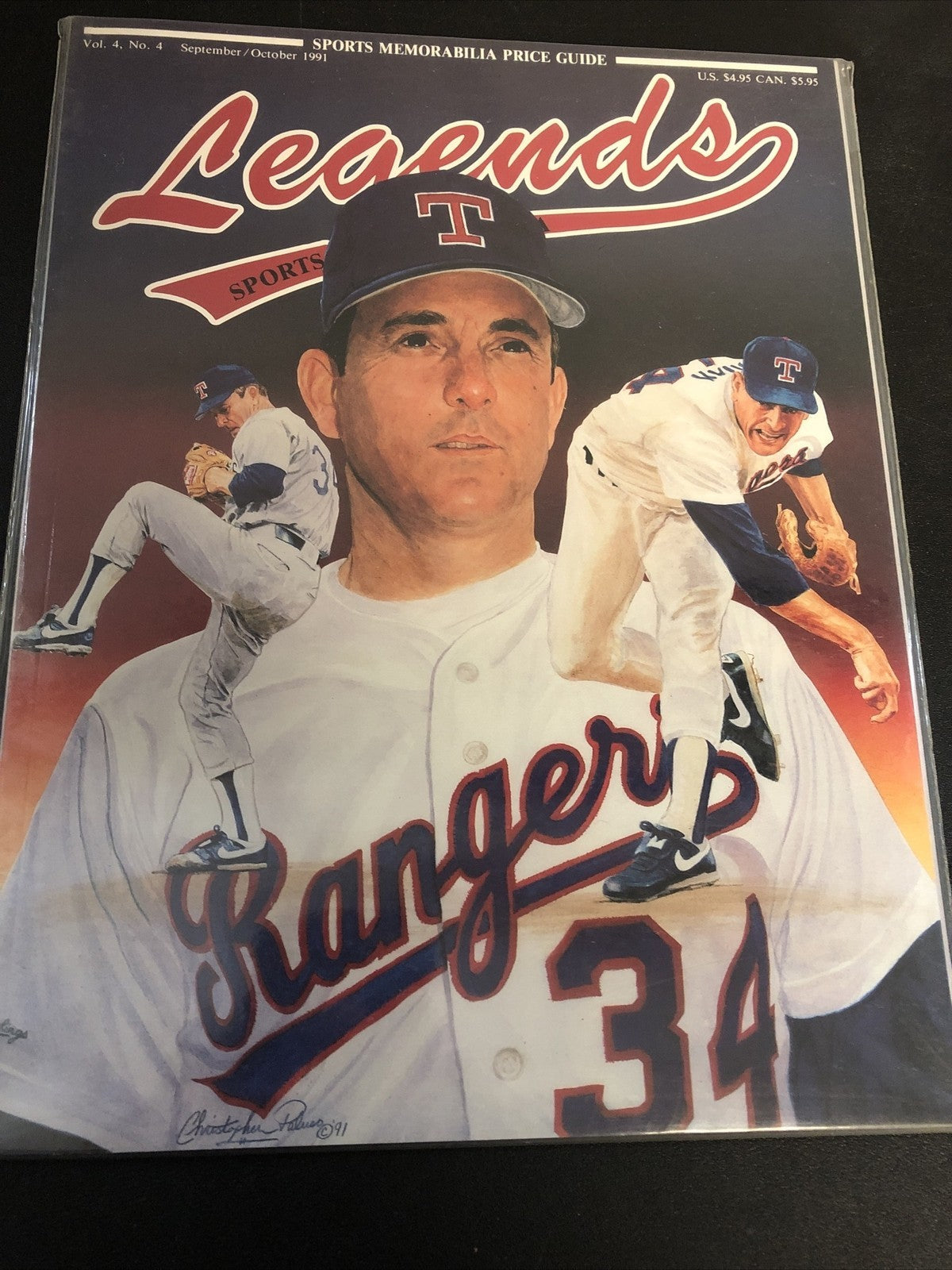 91’ LEGENDS SPORTS MEMORABILIA MAGAZINE. VOL-4 #4 SEP/OCT! RYAN