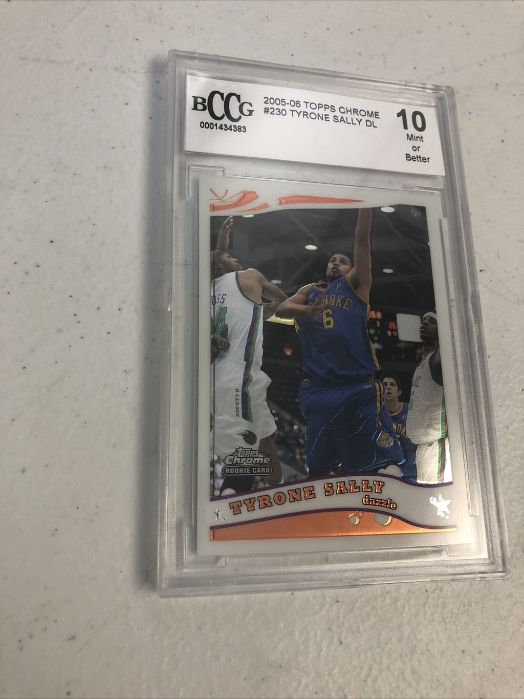 2005/06 Topps Chrome #230 Tyrone Sally Rookie BCCG Graded 10 West Virginia