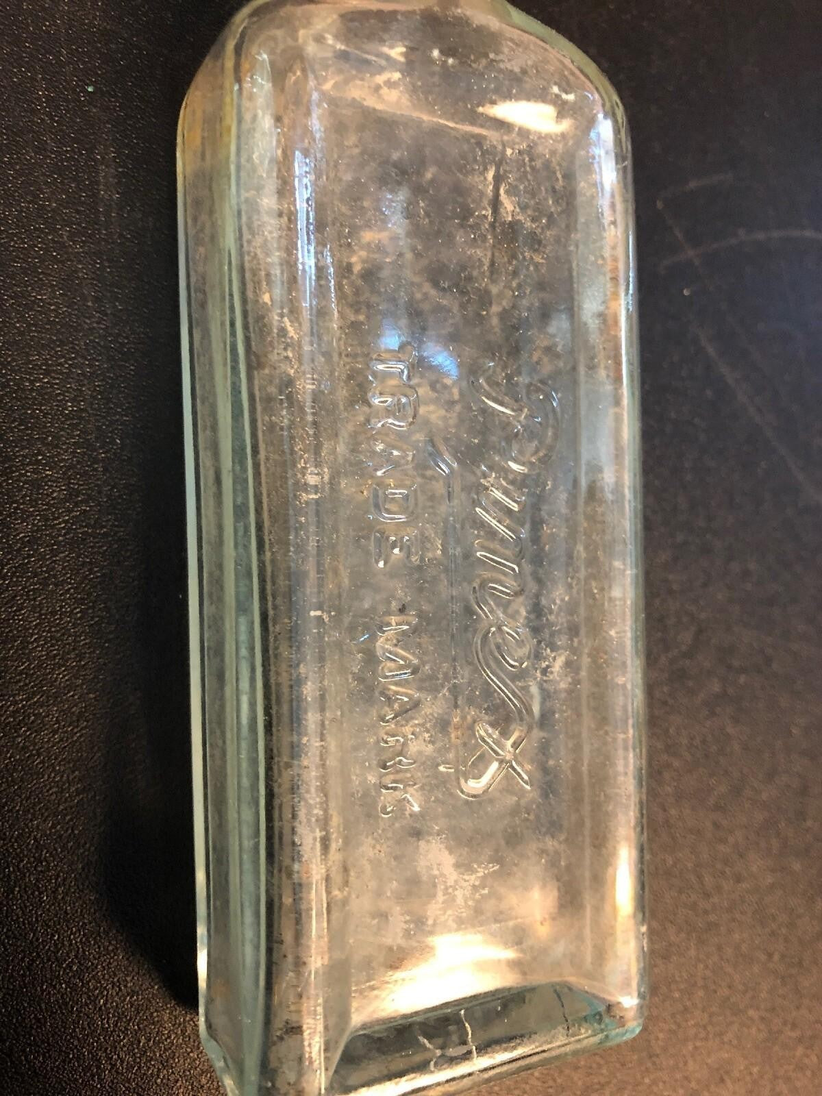 MBOSSED PIMEX APOTHECARY GLASS MEDICINE BOTTLE WITH LID