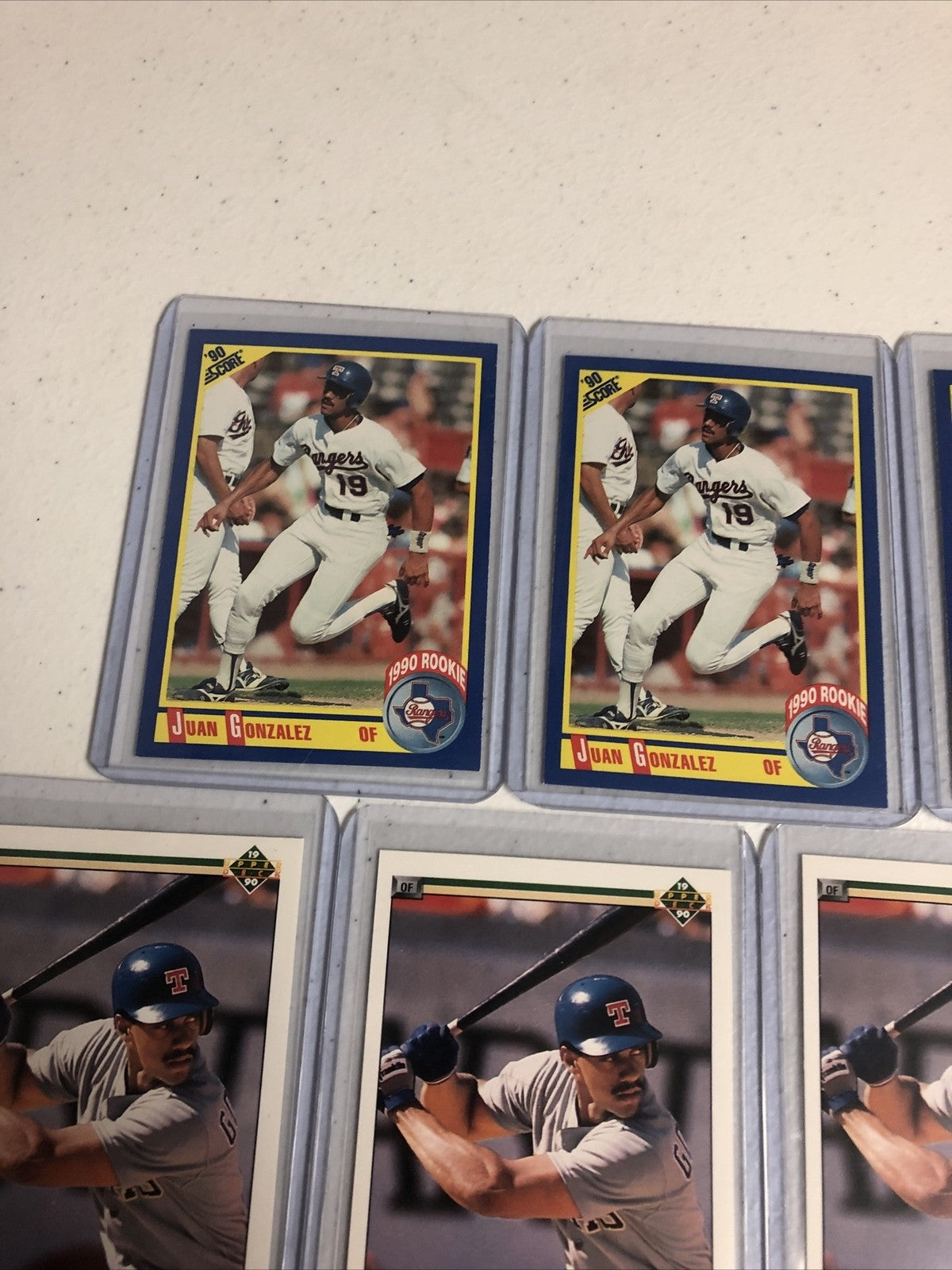 Juan Gonzalez Rookie Card lot Texas Rangers 21 ct