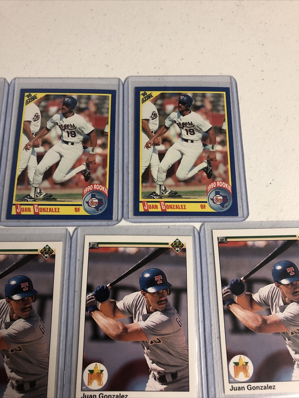 Juan Gonzalez Rookie Card lot Texas Rangers 21 ct