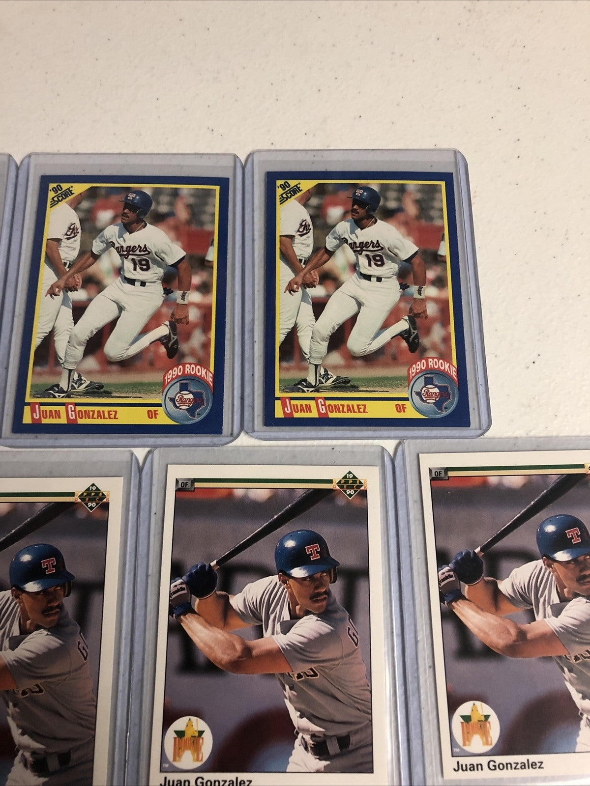 Juan Gonzalez Rookie Card lot Texas Rangers 21 ct