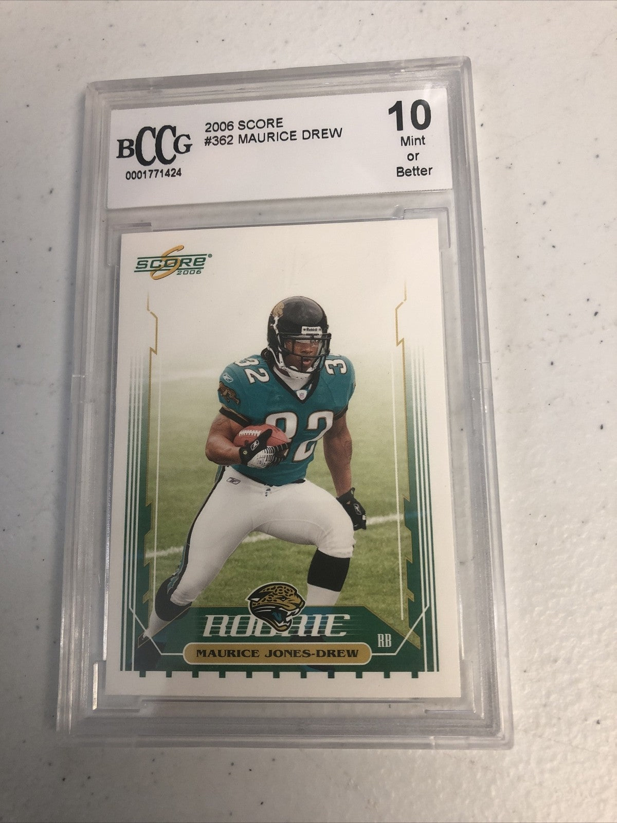 2006 Bowman Maurice Jones Drew #154 Rookie BCCG Graded 10 Mint Or Bette