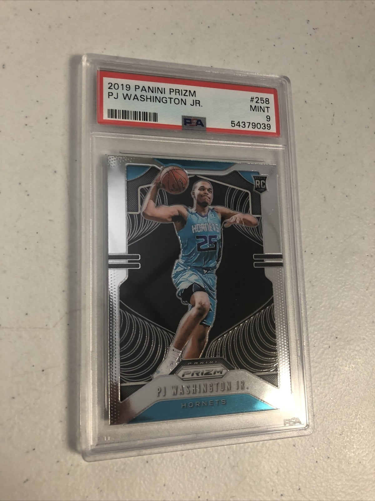 2019 panini prizm pj washington jr psa graded Mint 9 rookie card #258