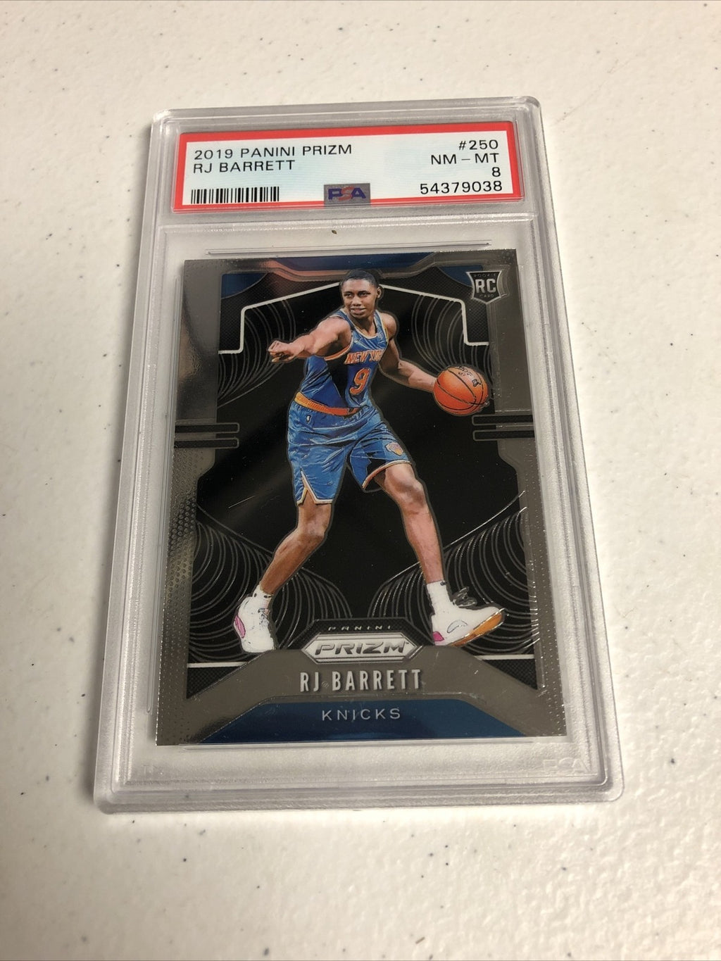 2019 Panini Prizm RJ Barrett Rookie RC Base #250 PSA 8 NM-MT