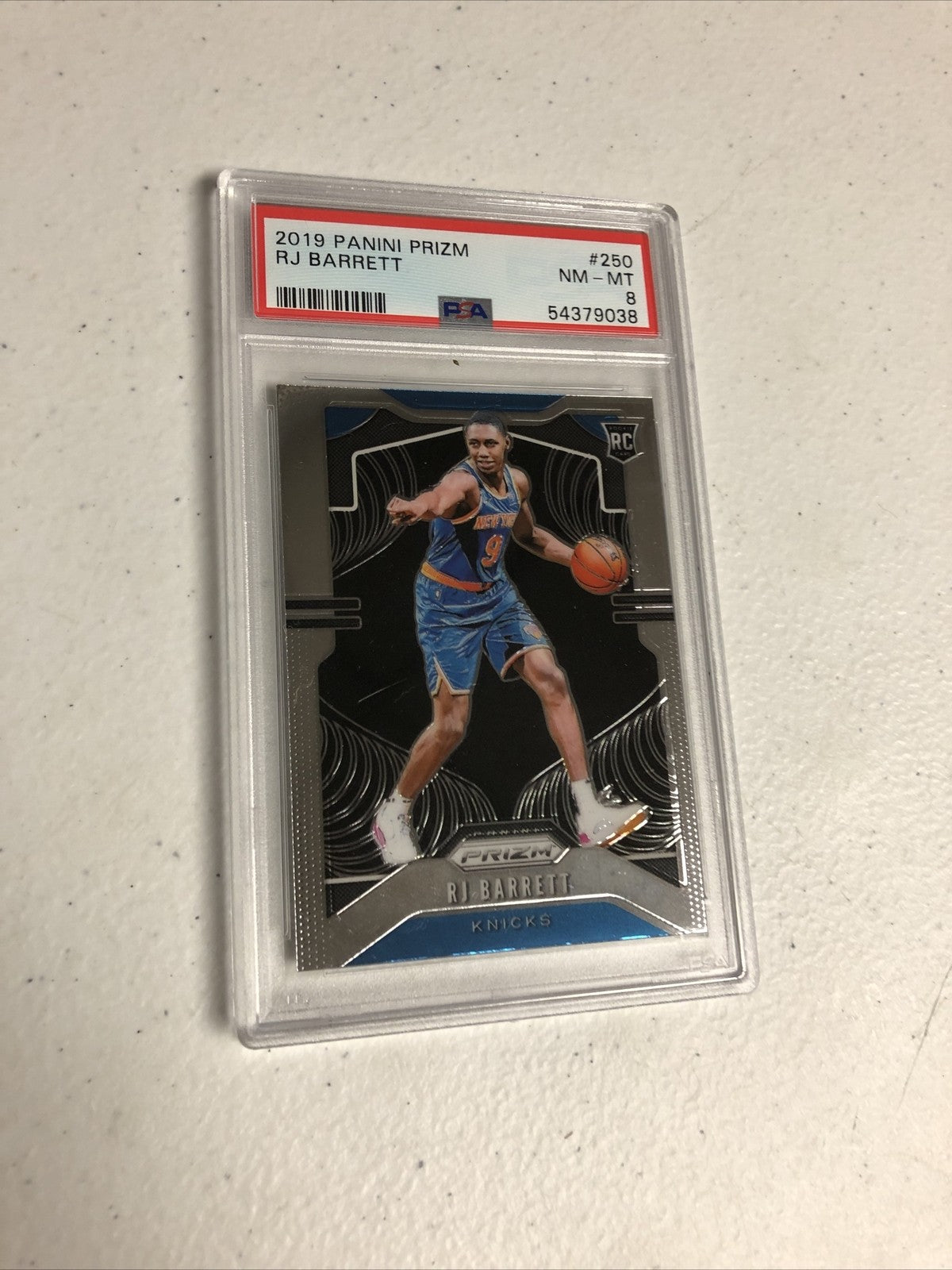 2019 Panini Prizm RJ Barrett Rookie RC Base #250 PSA 8 NM-MT