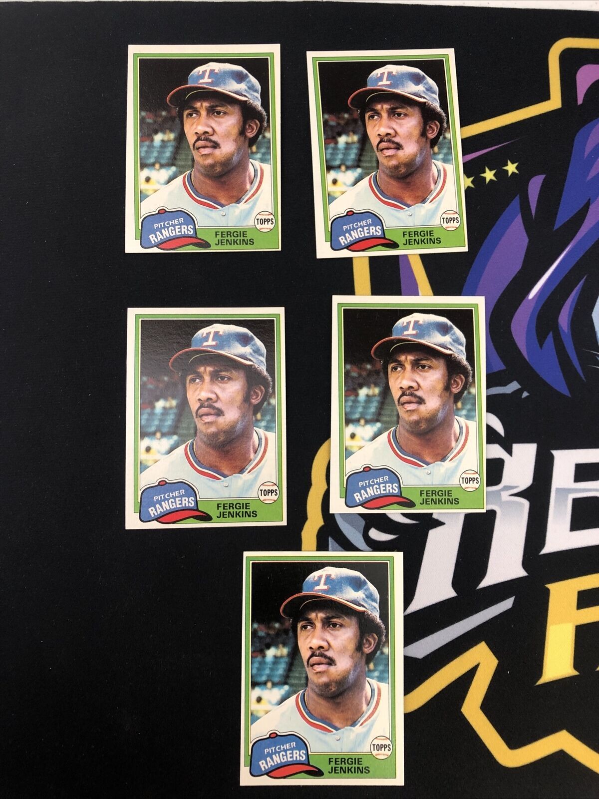 1981 Topps Baseball Fergie Jenkins #158- 5Ct Card Lot! Sharp!