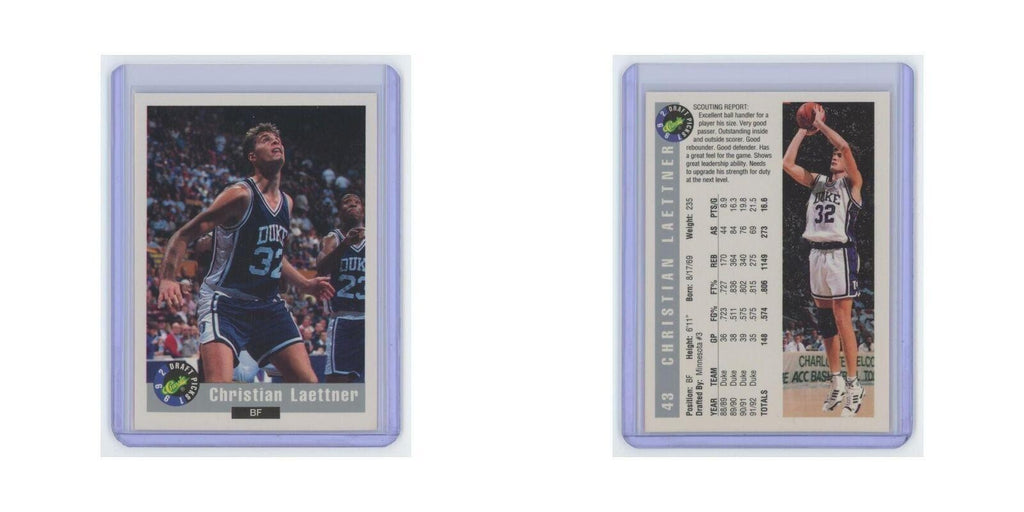 Christian Laettner 1992 Classic Draft Picks #43 Basketball Card NM
