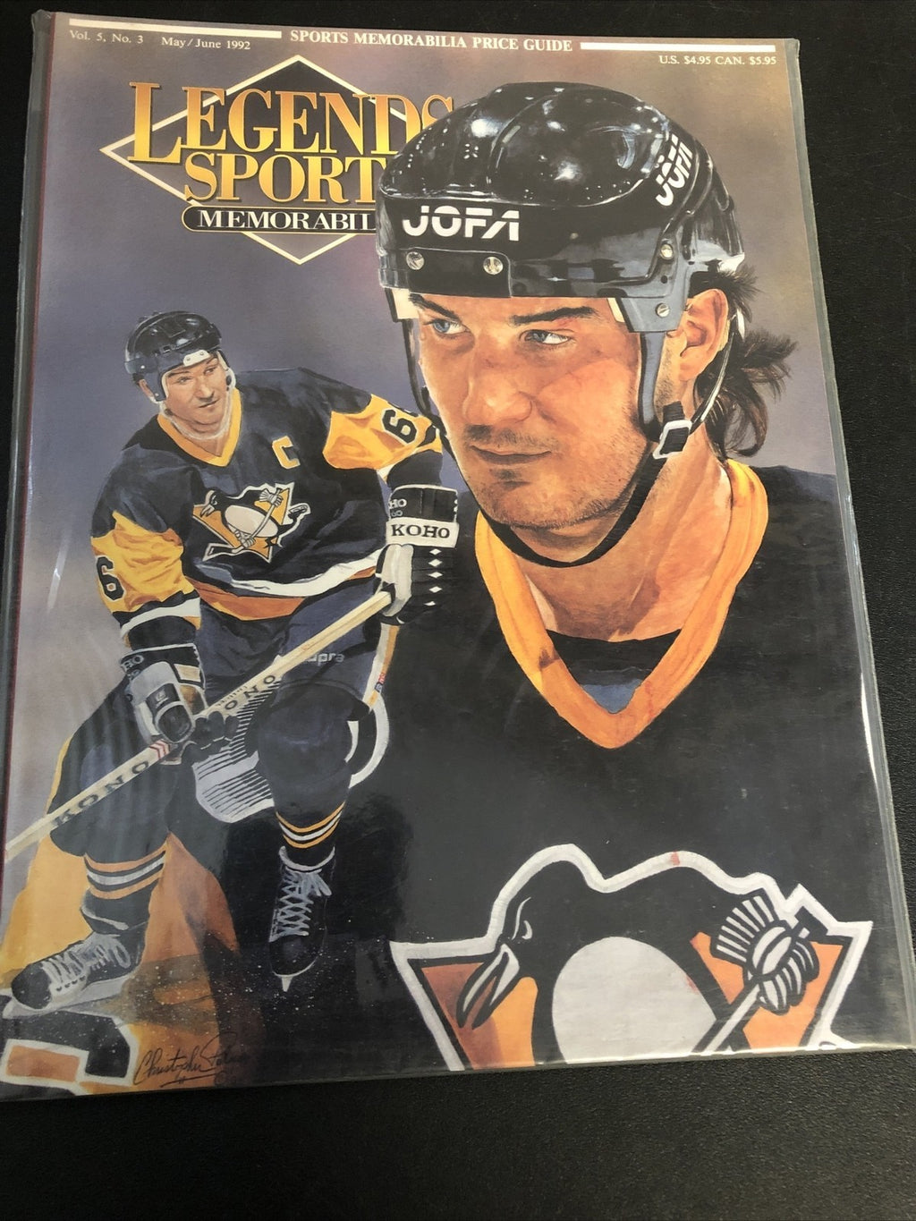 92’ LEGENDS SPORTS MEMORABILIA MAGAZINE. VOL-5 #3 MAY/JUN LEMIEUX