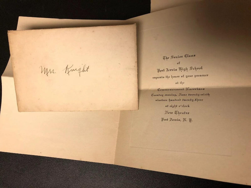 VINTAGE GRAMMAR  & HIGH SCHOOL COMMENCEMENT LETTERS: 1920,21,22,23