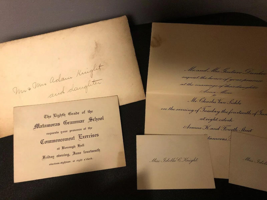 VINTAGE GRAMMAR  & HIGH SCHOOL COMMENCEMENT LETTERS: 1920,21,22,23