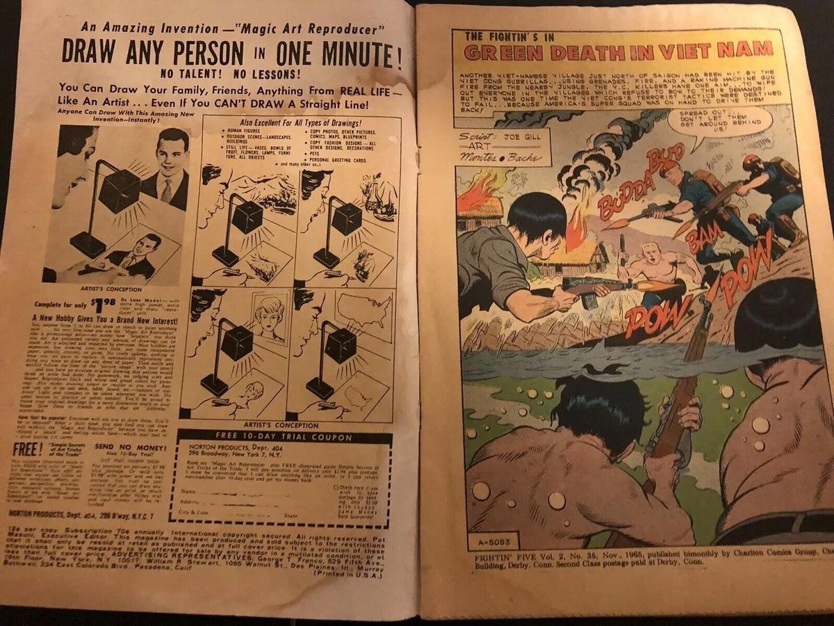 NOVEMBER 1965 THE FIGHTIN 5 MAGAZINE VOL 2 / NO 35 CHARLTON COMIC