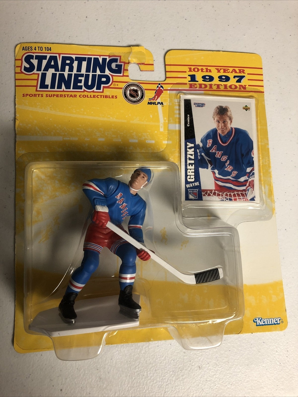 1997 KENNER STARTING LINE UP WAYNE GRETZKY FIGURINE NY RANGERS